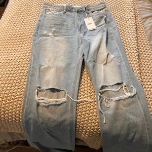 NWT VICI Dolls Davi High Rise Distressed 90s Flare Denim - Size 30